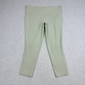 Athleta Salutation Stash Pocket 7/8 Tight XL Light Green Stretch High Rise Capri